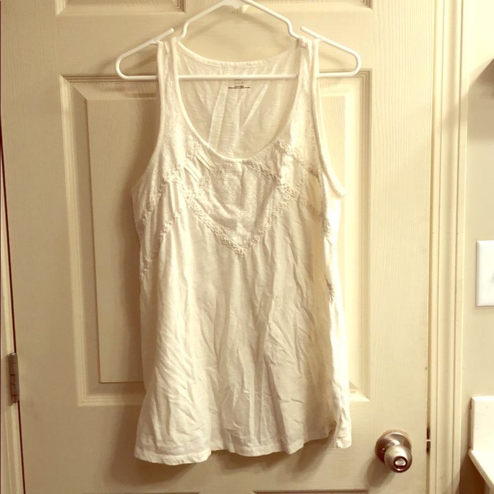 White maternity tank